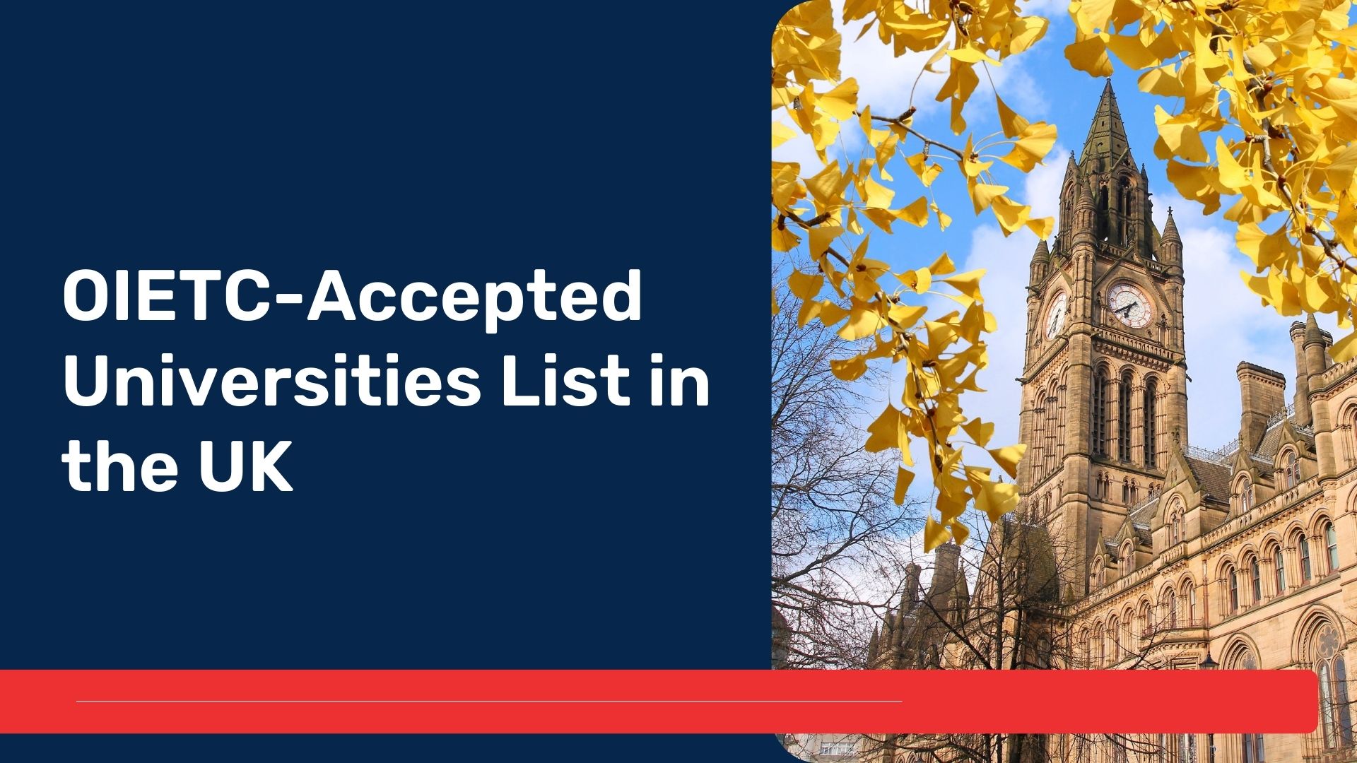 OIETC-Accepted Universities List in the UK